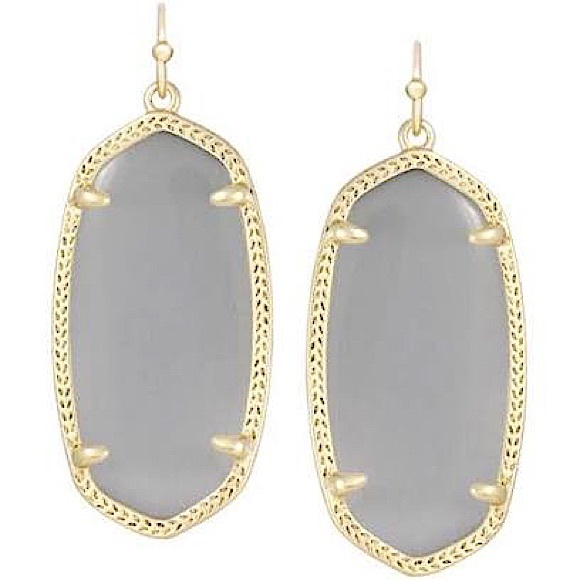 Kendra Scott Jewelry - NEW KENDRA SCOTT ELLE GOLD DROP EARRINGS IN SLATE CATS EYE